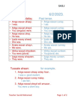 Past Tense Lesson 8 Jaffar