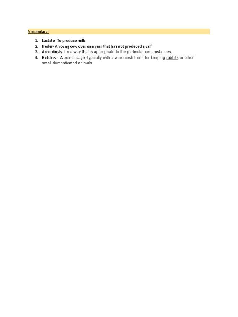 Vocabulary | PDF