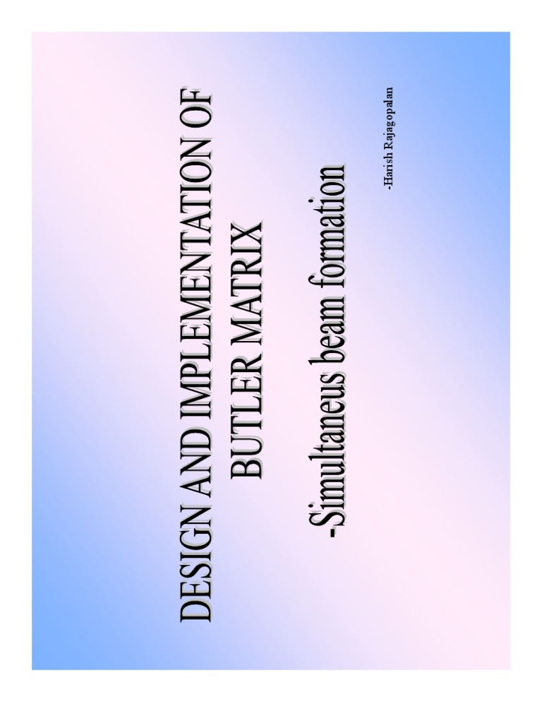 Butler Matrix | PDF | Electrical Engineering | Telecommunications