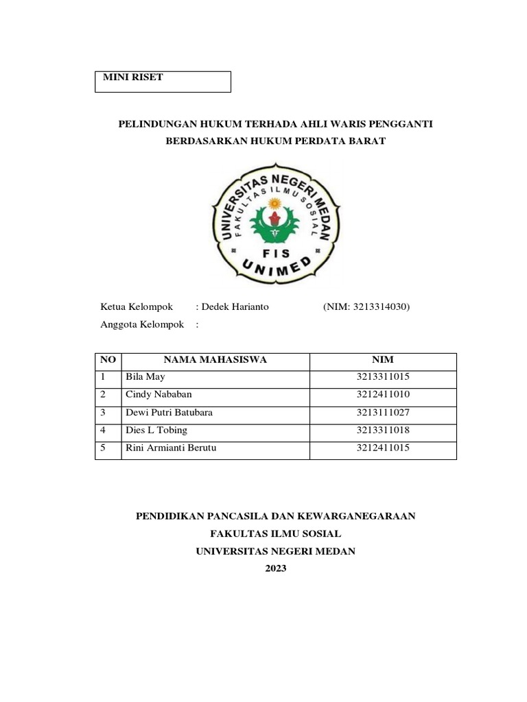 Proposal Mini Riset Kelompok 1 | PDF