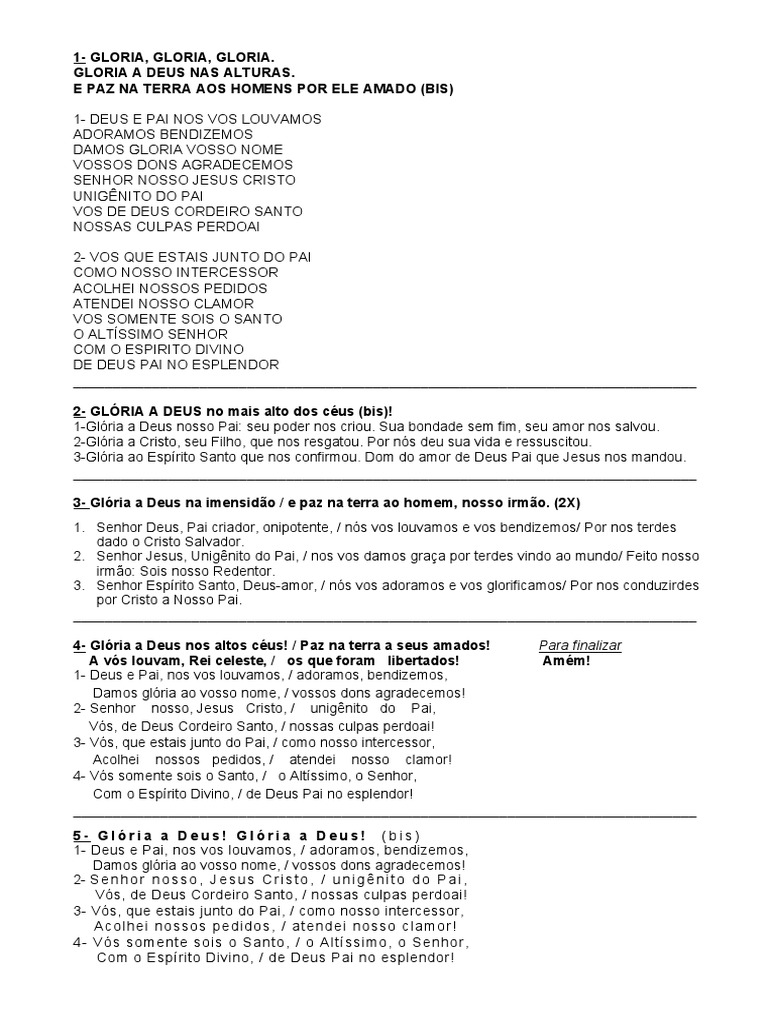 Glorias PDF Presente espiritual Deus