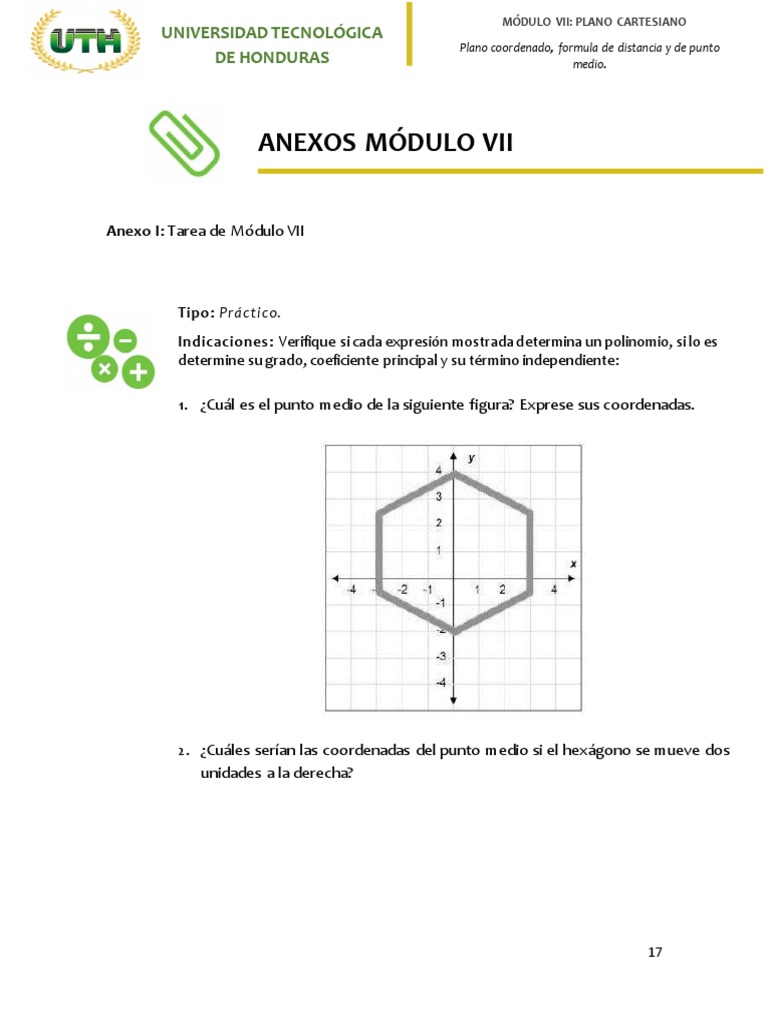 Tareas Modulo 7 | PDF | Geometria plana) | Sistema coordinado