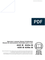 445 II 445e II 450 II 450e II: Oper Ator S Manual, Manuel D'utilisation Manual de Instrucciones, Instruções para o Uso