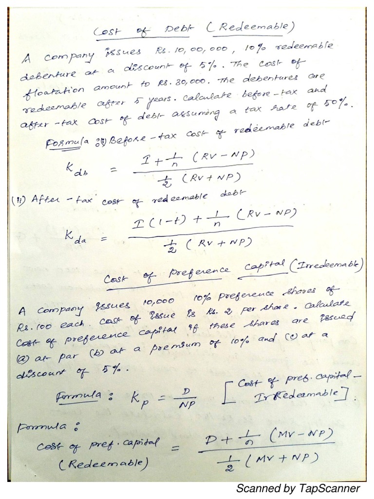 Cost of Capital Financial Management PDF