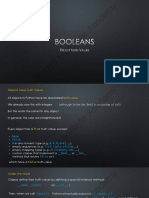 26.1 26 - Booleans - Truth Values - Lecture PDF