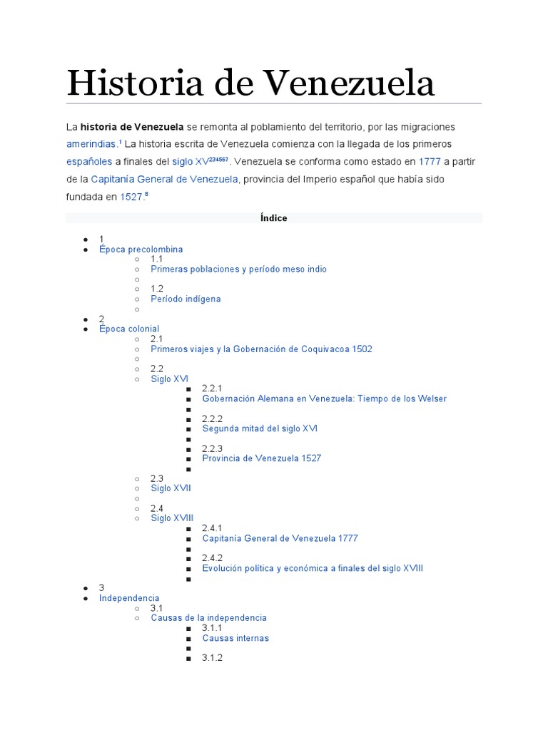 Historia de Venezuela Parte IV | PDF | Venezuela | Política de venezuela