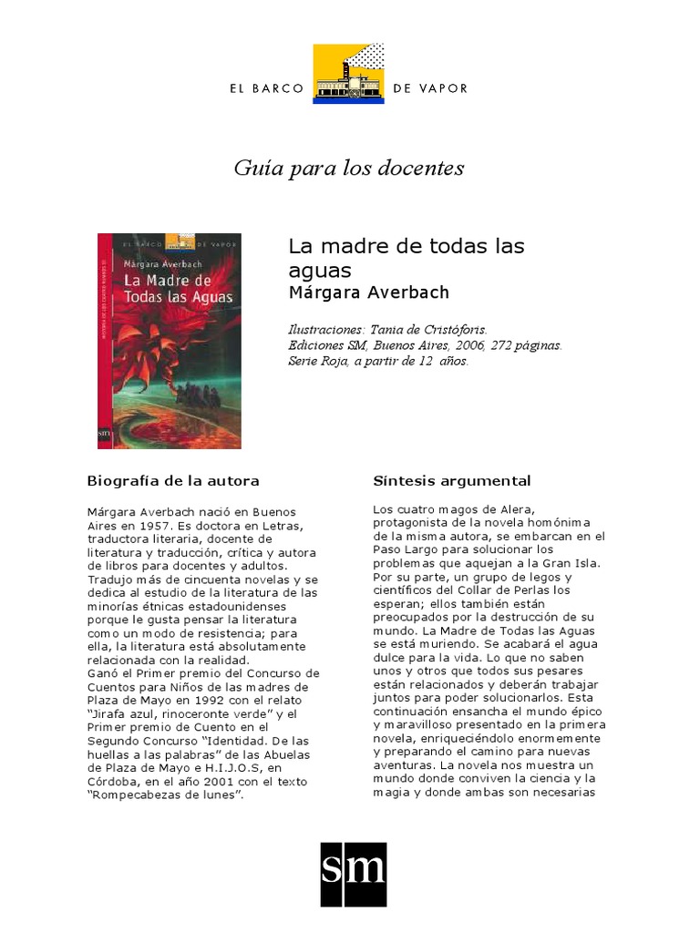 La madre de todas las aguas guía docente PDF Novelas