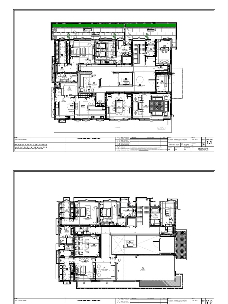 Ground and First Floor Furniture Plan | PDF