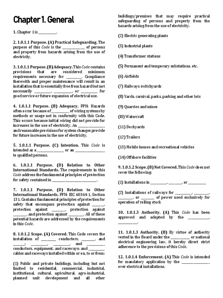 Chapter 1. Questions PDF Electrical Wiring Electrical Conductor