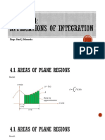 Calculating areas between curves using integration