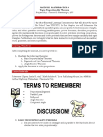 MODULE Mathematic 9 Third Quarter Proportionality Theorem