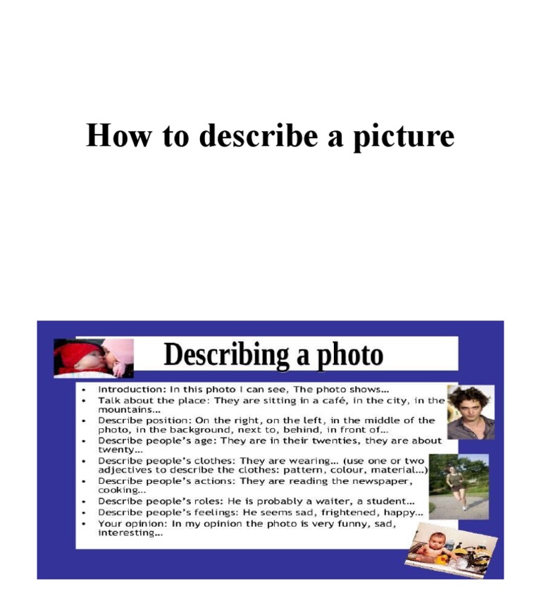 How To Describe A Picture | PDF