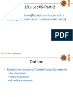 Lecture 6Part2Looping Statements - or - Iterative Statements