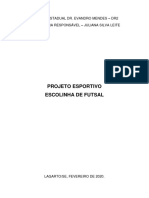 3 - Projeto Esportivo Futsal 2020 - Professora - Juliana - Leite