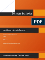 Business Statistics Lecture 14
