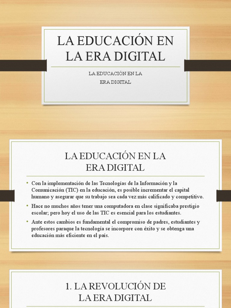 Educación en la Era Digital | PDF | Internet | Tecnología de ...