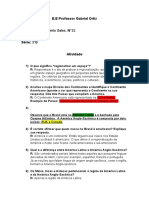 Atividade 2 de Geografia. Maysa S.Sales 3°B N°32