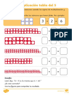 Multiplicación Tabla Del 5