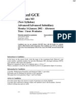 January 2002 QP - M3 Edexcel