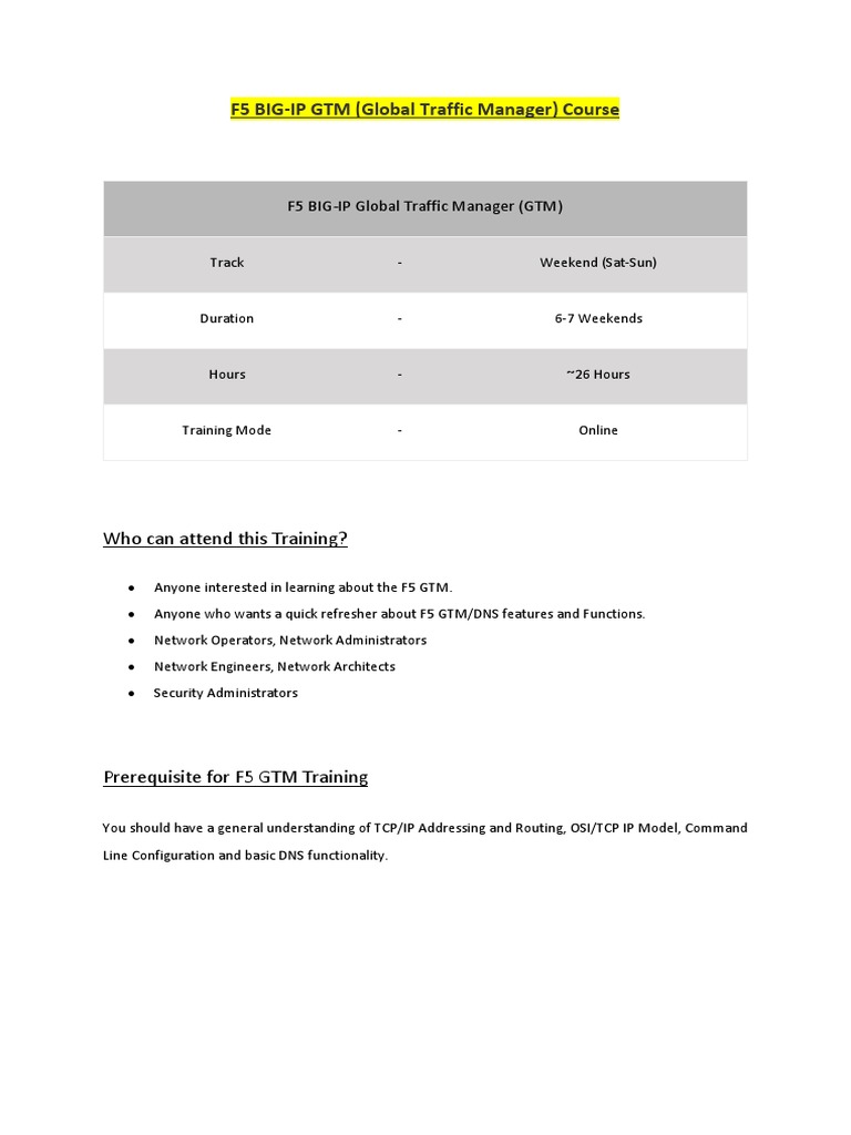 F5 GTM Course Content | Download Free PDF | Domain Name System | Load