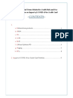 CONTENTS:-: Few Financial Terms Related To Credit Risk and Few Observations On Impact of COVID-19 in Credit Card