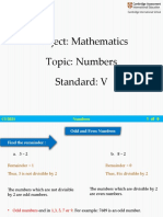 CAIE V Math Numbers