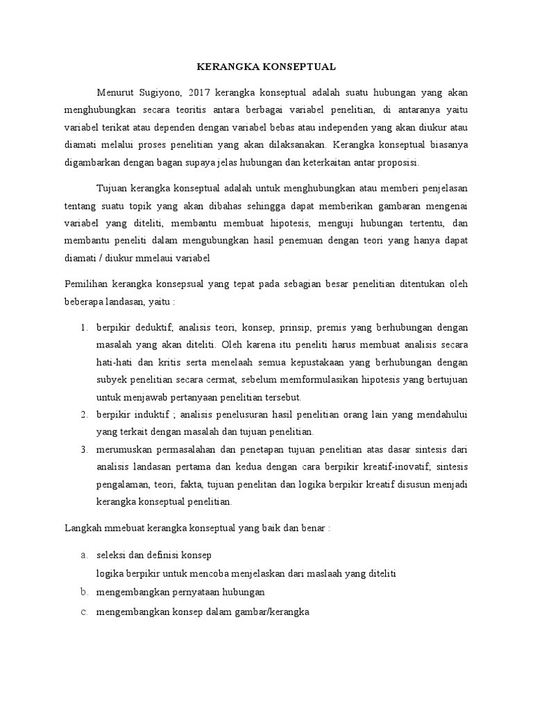Kerangka Konseptual | PDF