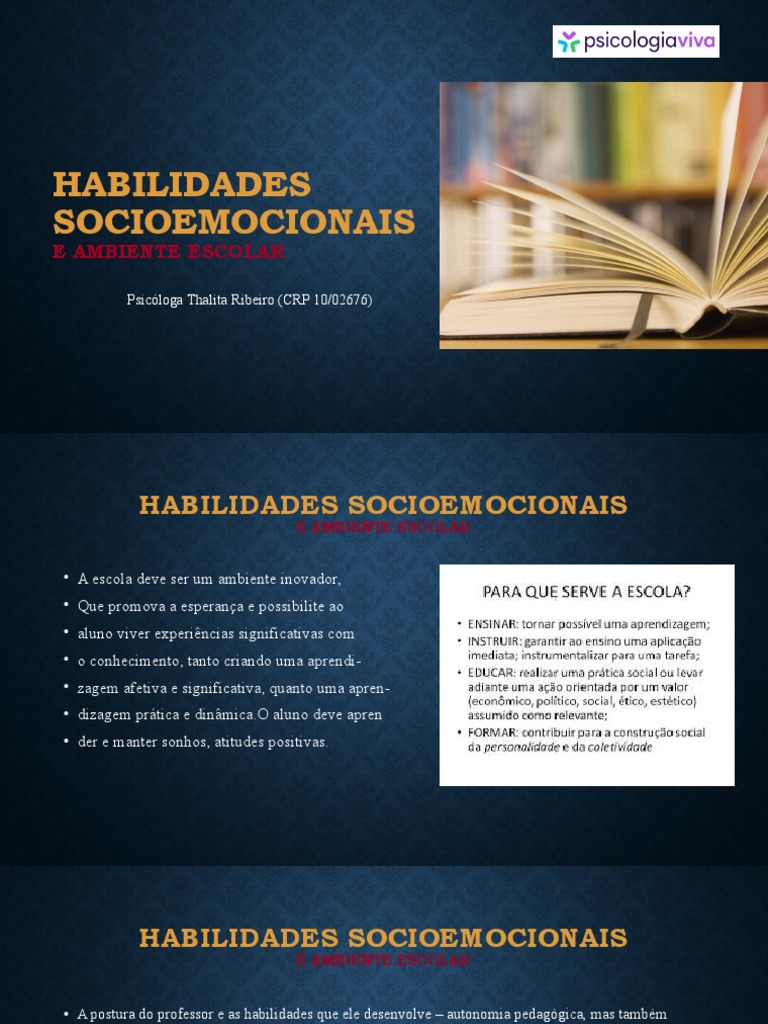 Habilidades Socioemocionais na Escola | PDF | Emoções | Aprendizado