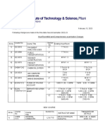 Timetable Changes for Second Semester 2022-23