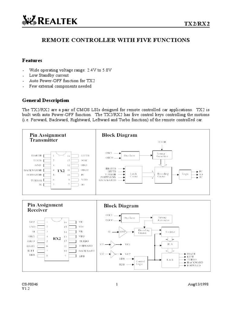 TX2RX2 PDF Power Supply Electronic Oscillator