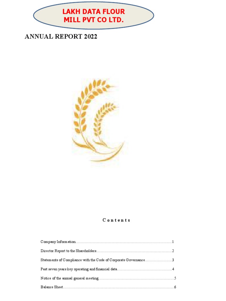 Lakh Datta Flour Mills PDF Deferred Tax Dividend