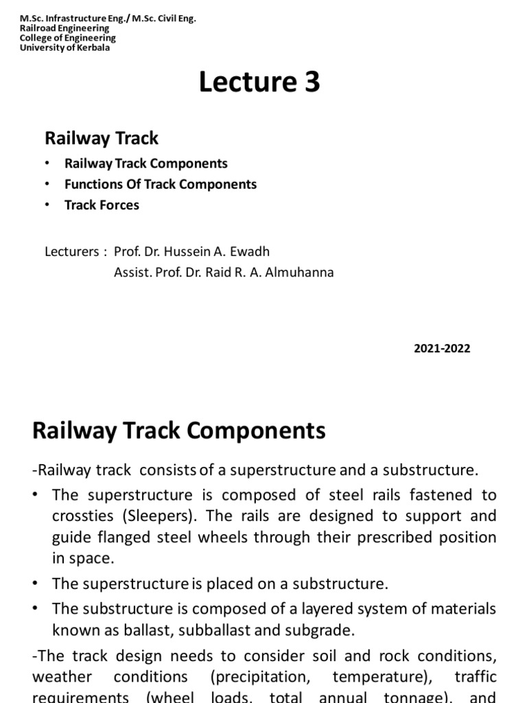 Railway Track: - Railway Track Components - Functions of Track ...