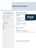 Curriculum Vitae: Datos Personales Historial Laboral