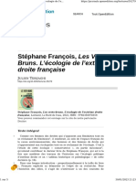 Stéphane François, Les Verts-Bruns. L’écologie de l’extrême droite française