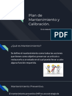 Plan de Mantenimiento y Calibración.