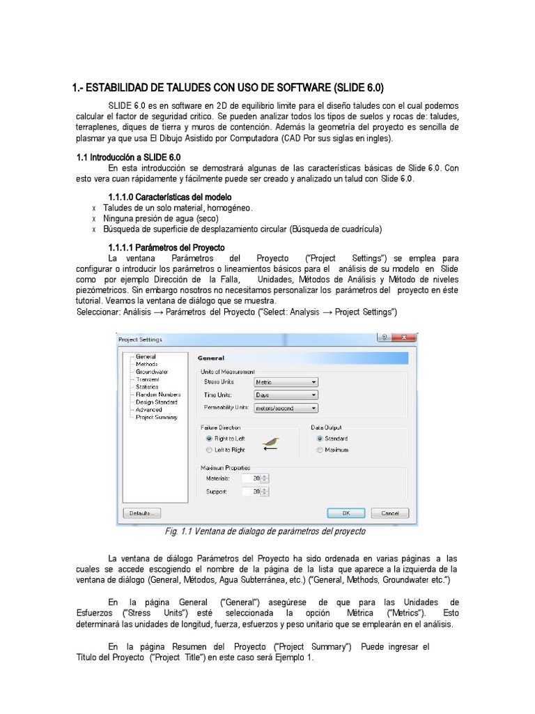 Estabilidad de Taludes con SLIDE 6.0 | PDF | Ventana (informática ...