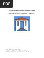 Proyecto de Comunicación Institucional
