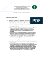 Exercicios Fator de Correção, Fator Térmico e Ficha de Preparação