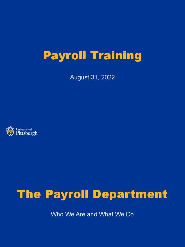 Payroll training presentation pdf payroll tax payroll