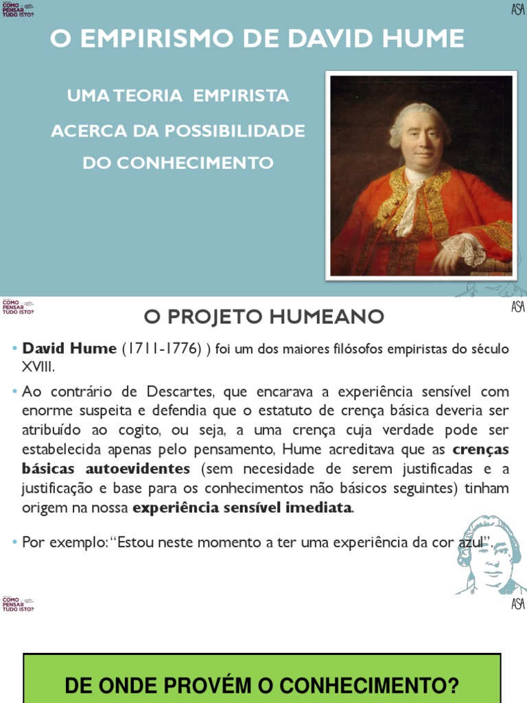 O Empirismo na Teoria de Hume | PDF | David Hume | Experiência