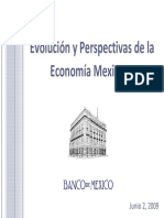 Evolución y Perspectivas de La Economía Mexicana: Junio 2, 2009