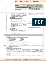 Septiembre - 4to Grado Matemáticas (2022-2023)