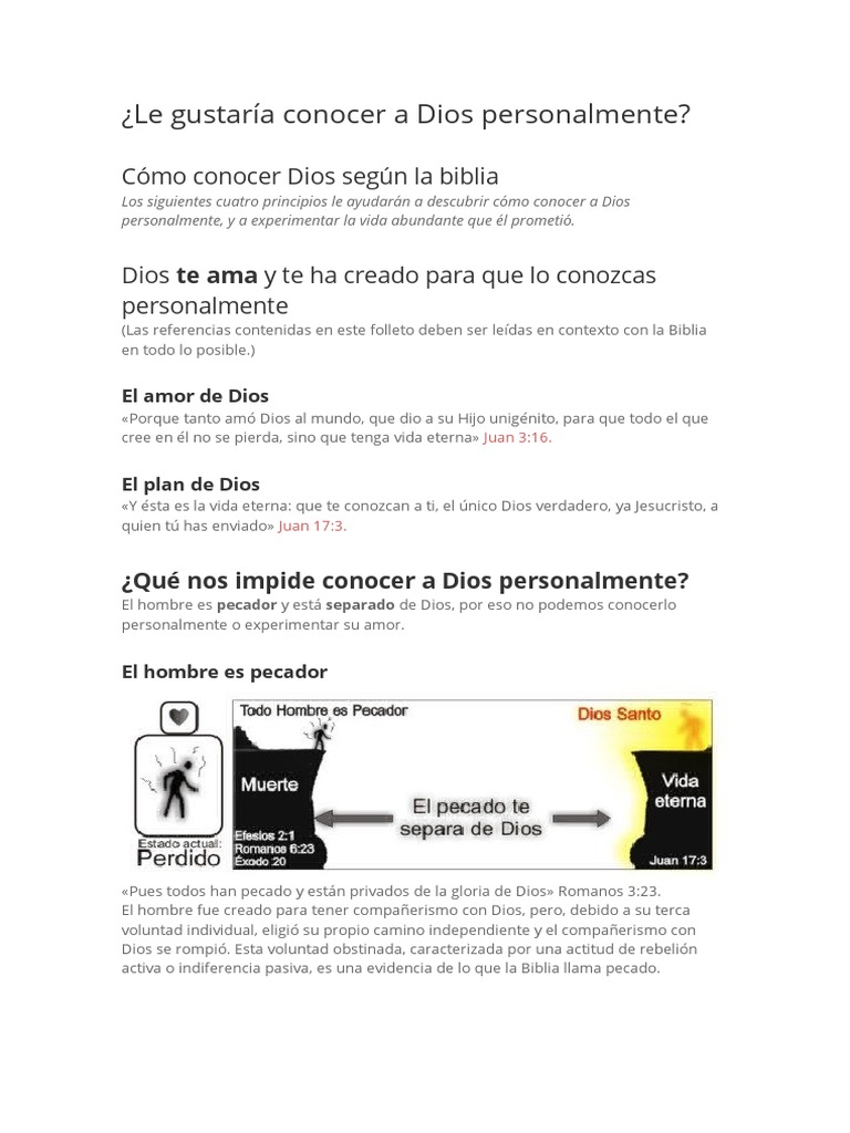Conociendo a Dios a través de Jesús | PDF | Pecado | Jesús
