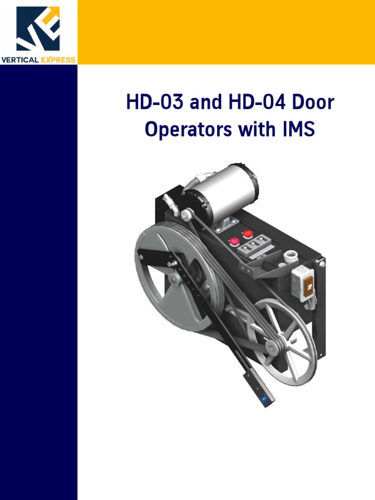 HD-03 and HD-04 Door Operators With IMS | PDF