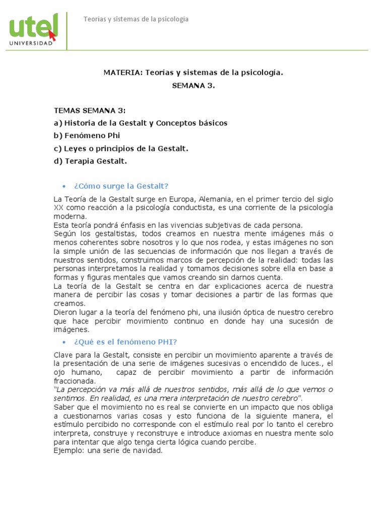 Teorías y Sistemas de La Psicología | PDF | Percepción | Sicología
