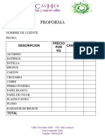 PROFORMA de Reciclaje