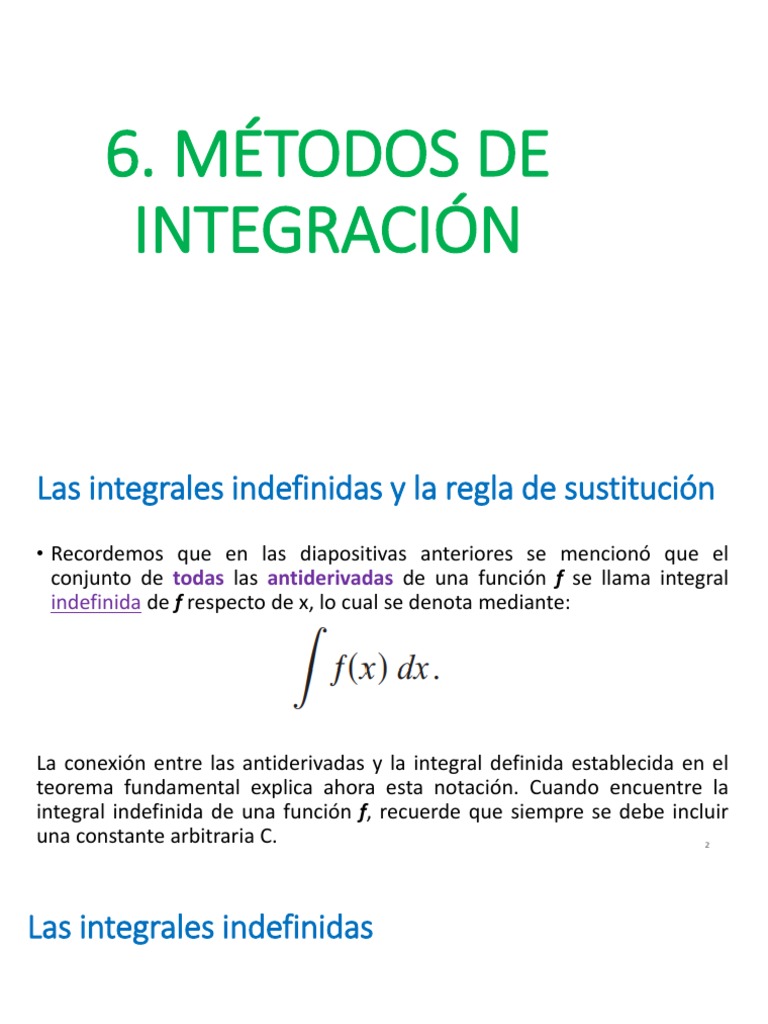 6 Metodos de Integracion PDF Integral Multiplicación