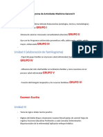 Cronograma de Actividades Medicina General II Tentativo