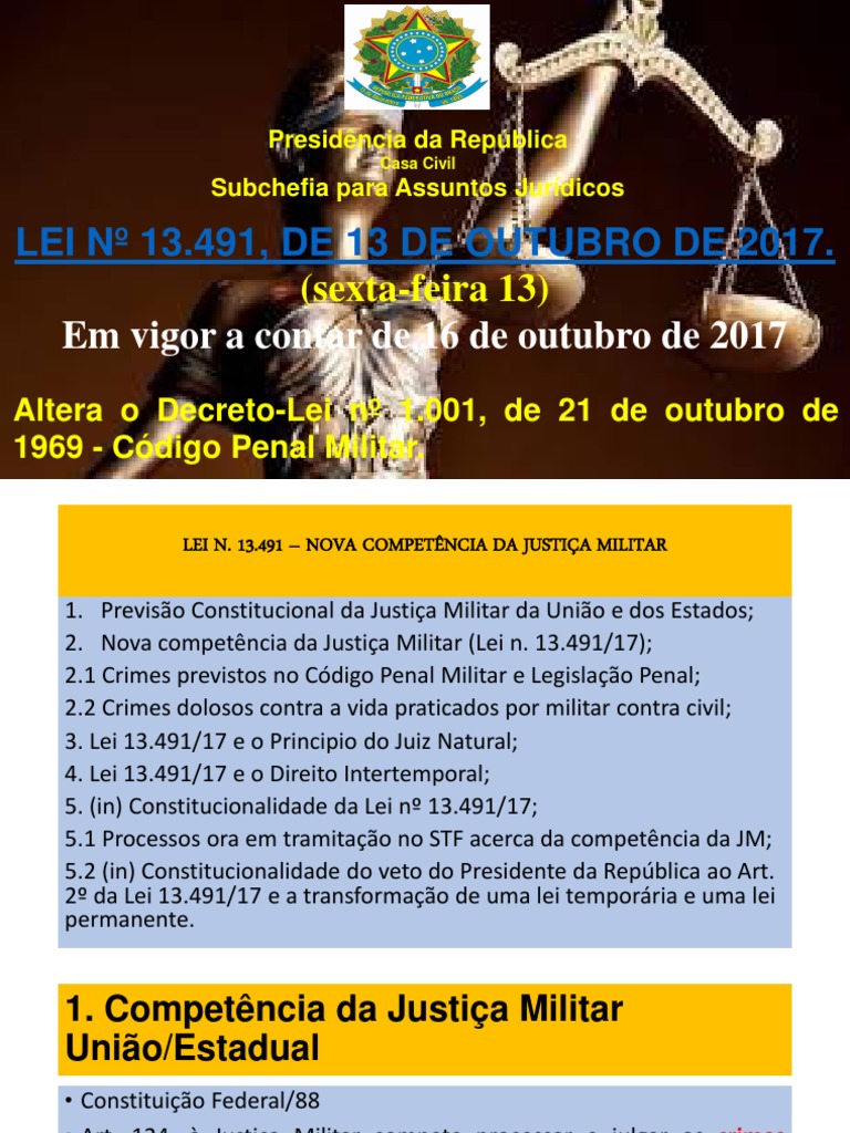 No es de direito penal militar cpm e a lei n 13 491 17 eqc eqs