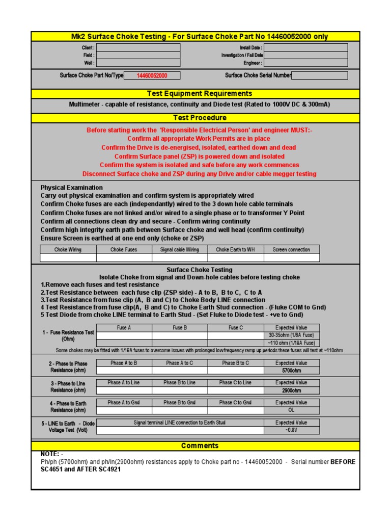Formato Caja de Choke Download Free PDF Fuse (Electrical